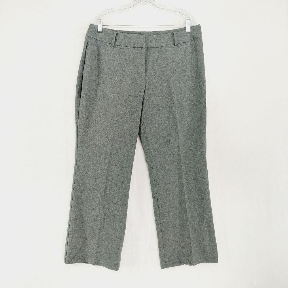 Talbots Gray Wide Leg Business Casual Dress Pants Trousers Curvy Fit